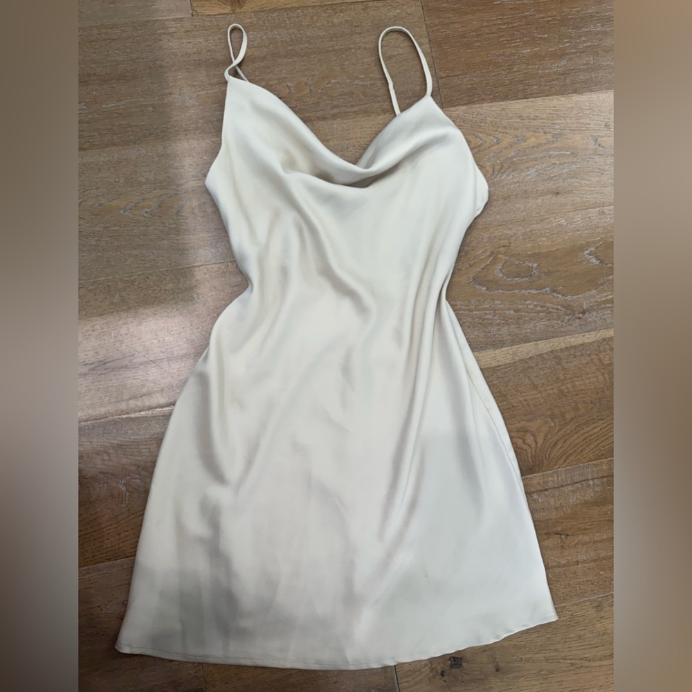 Urban Outfitters satin slip cowl neck mini dress